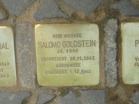 Bildvergrößerung: Stolperstein Salomo Goldstein