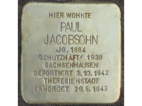 Stolperstein Paul Jacobsohn