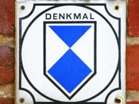 Altes Denkmal Schild - quadratisch