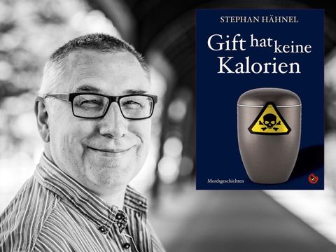 Stephan Hähnel mit dem Buchcover "Gift hat keine Kalorien"