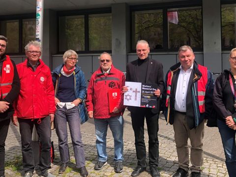 Aktion zum Workers Memorial Day