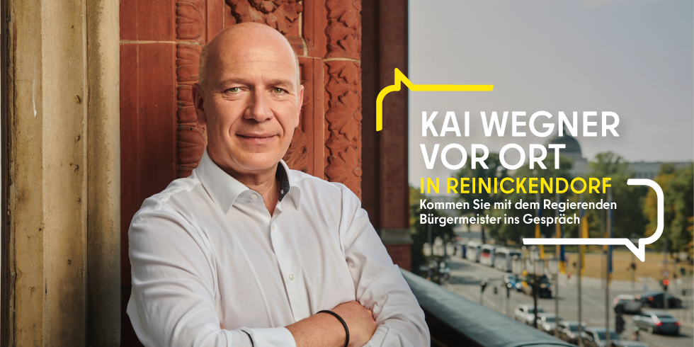 Kai Wegner vor Ort in Reinickendorf