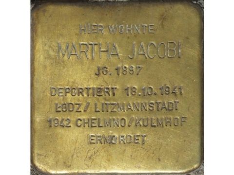 Bildvergrößerung: Stolperstein Martha Jacobi