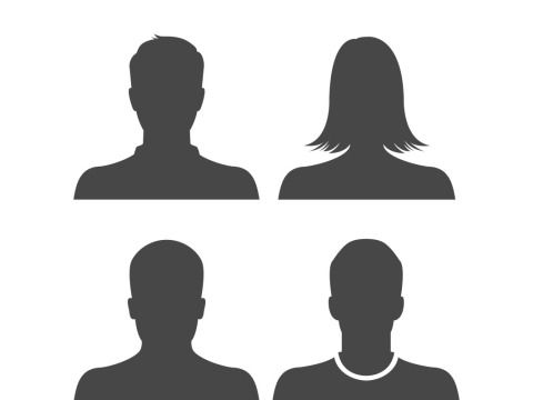 Silhouetten von vier Personen