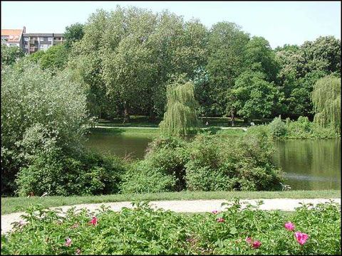 Blick von der unteren Terrasse über den Lietzensee