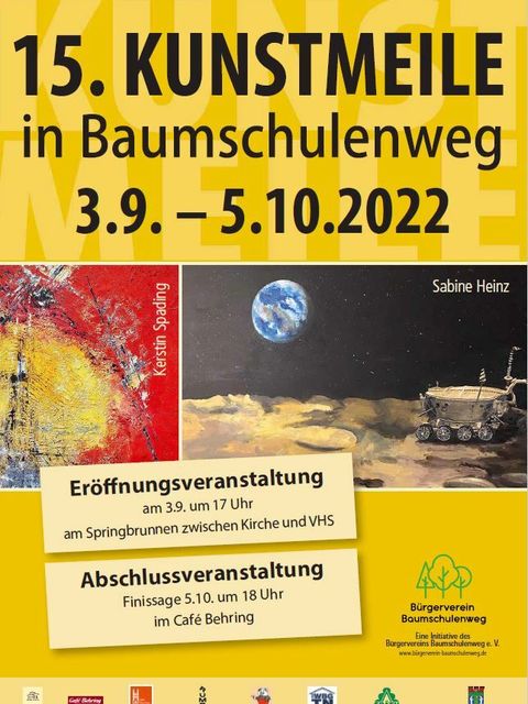 Bildvergrößerung: Flyer 15. Kunstmeile Baumschulenweg