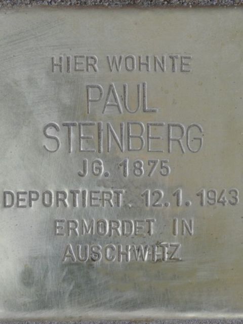 Bildvergrößerung: Stolperstein für Paul Steinberg