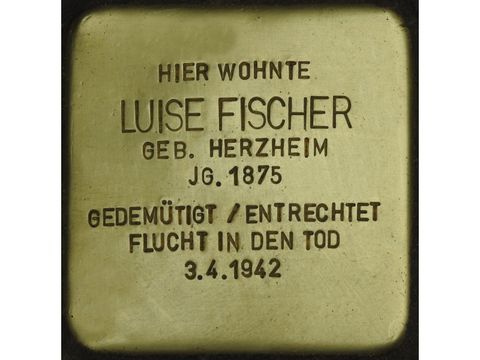 Bildvergrößerung: Stolperstein Luise Fischer