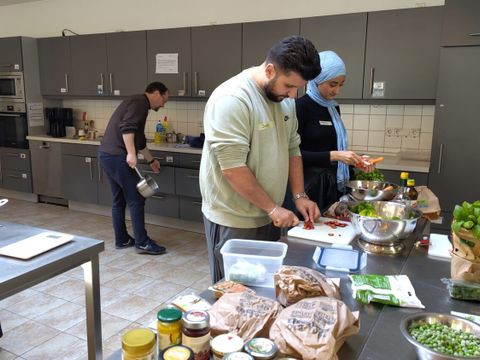 Neben Kürbissuppe und Granola gab es auch selbst hergestellten Linsen- und Erbsenaufstrich 