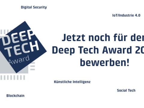 "Jetzt noch für den Deep Tech Award 2020 bewerben!"