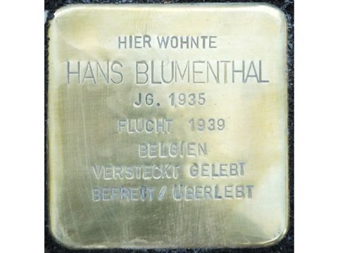 Bildvergrößerung: Stolperstein Hans Blumenthal