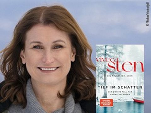 Bildvergrößerung: Autorin Viveca Sten und Buchcover