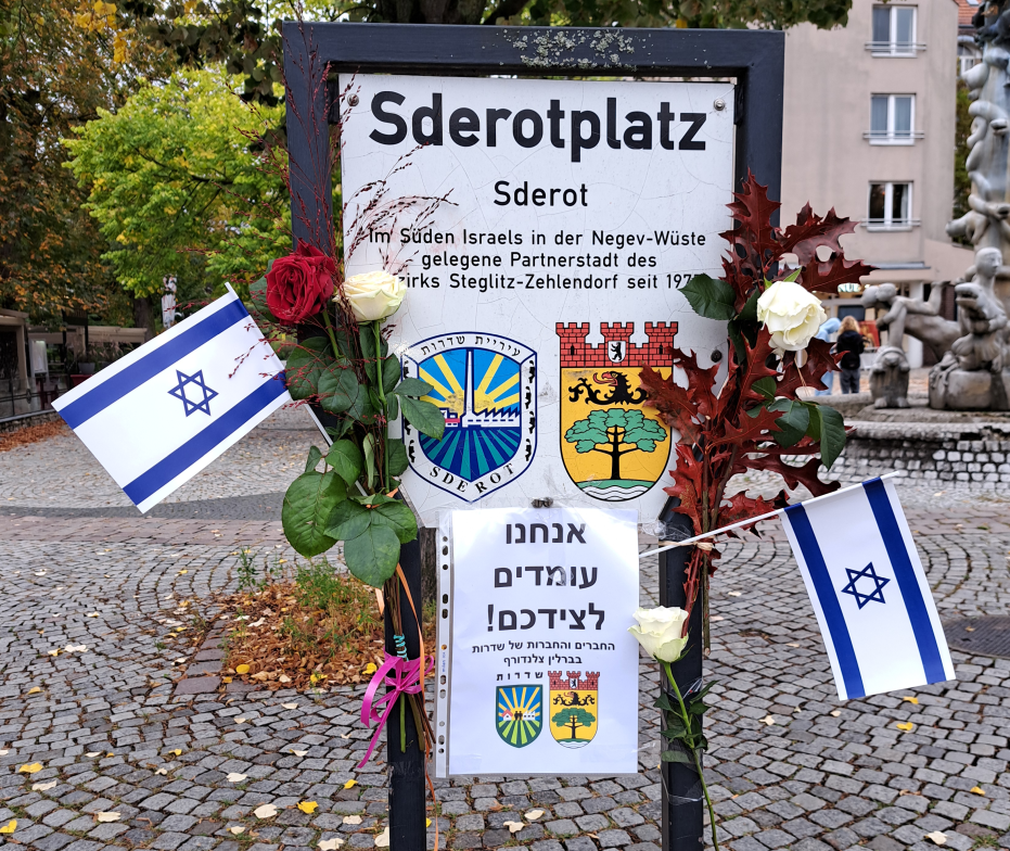 9. Oktober 2023: Sderot-Solidaritätsveranstaltung auf dem Sderotplatz