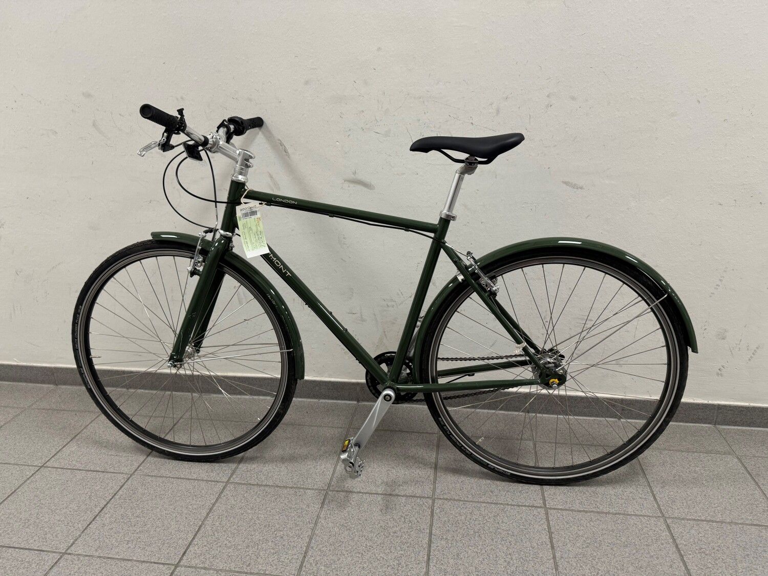 Grünes Herrenfahrrad