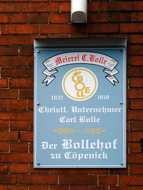 Bildvergrößerung: Gedenktafel - Meierei C. Bolle