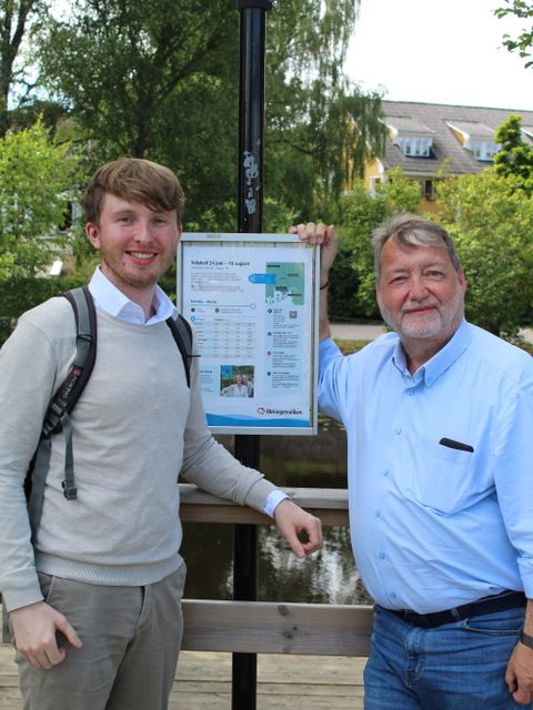 Sebastian Leskien, Vorsitzender des Städtepartnerschaftsvereins Steglitz-Zehlendorf, mit Lennarth Förberg, Vorsitzender der Stadtvertreterversammlung Ronneby