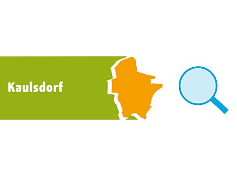 Karte mit Lupe und Schriftzug Kaulsdorf