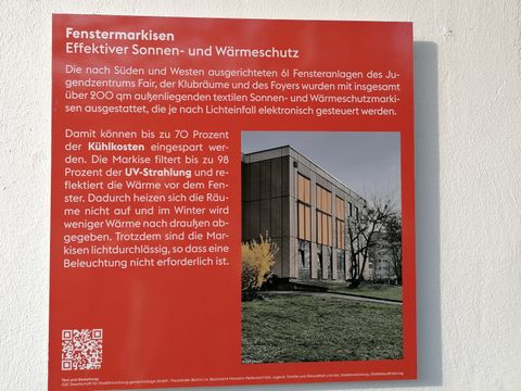 Informationstafel zum Hitzeschutz