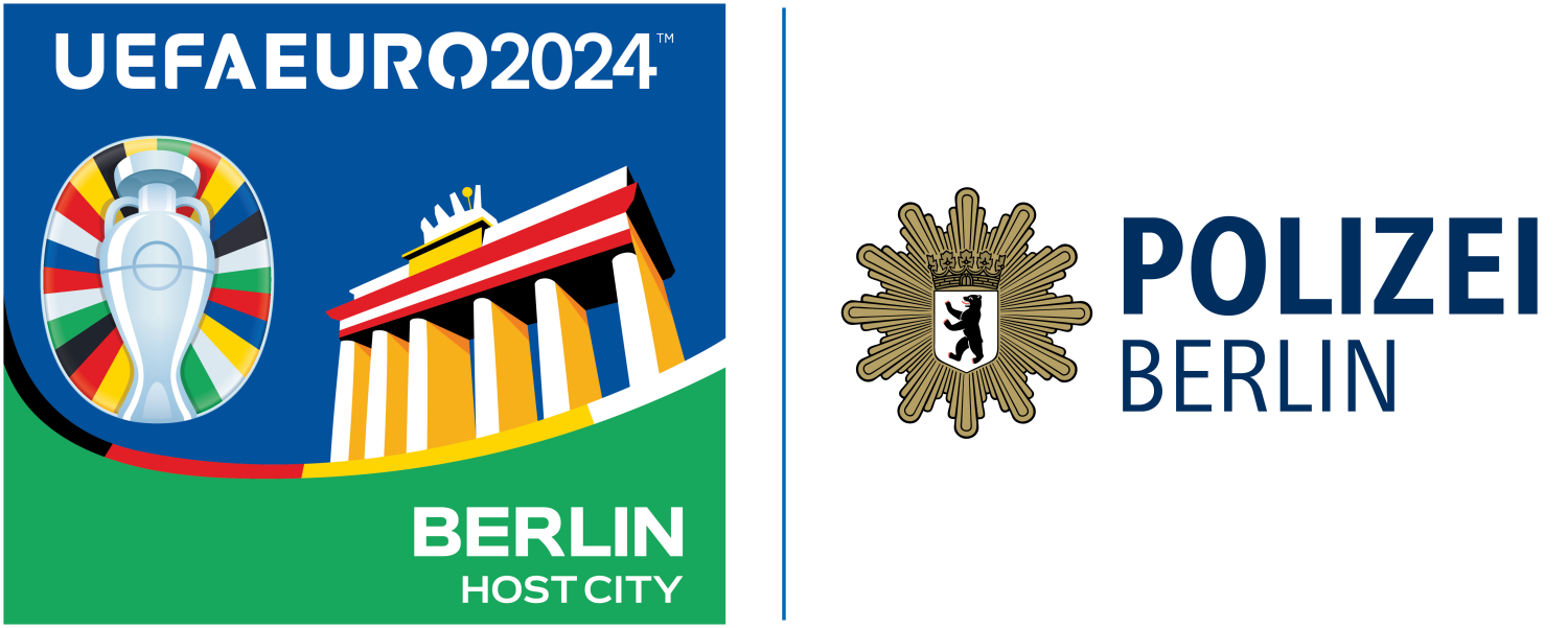 Logo UEFA EURO 2024™ und Polizei Berlin