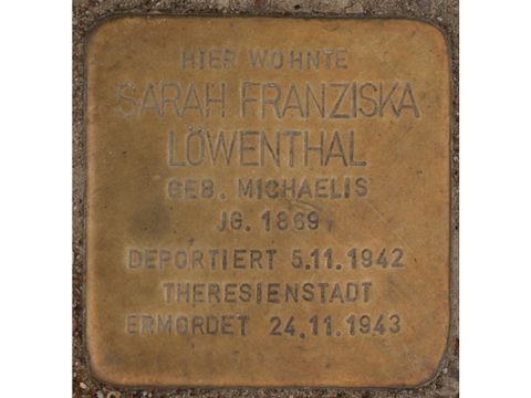 Stolperstein Sarah Franziska Löwenthal