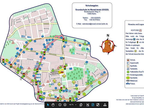 Beispiel Grafik - ein Schulwegplan