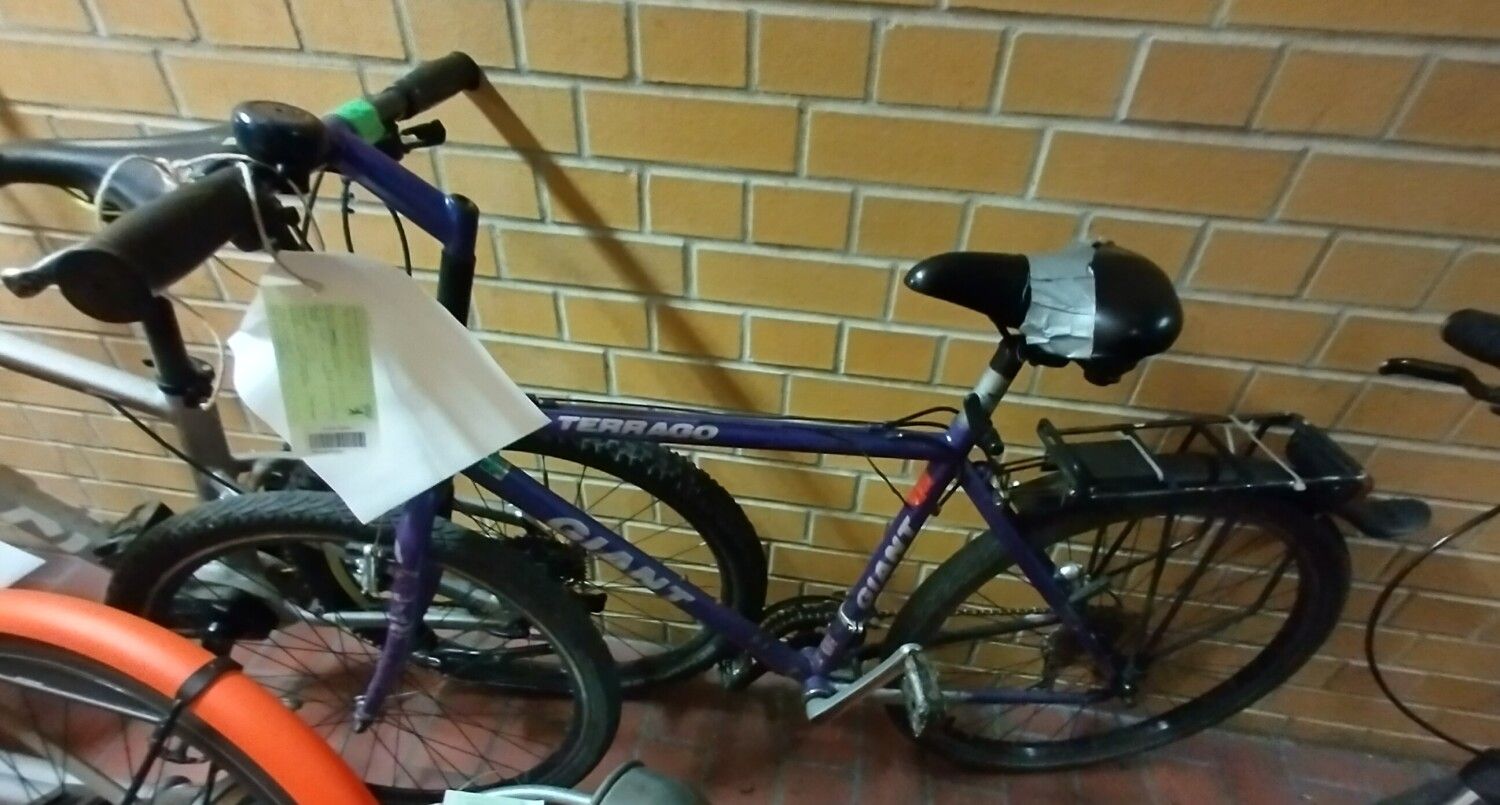 Lilafarbenes Herrenfahrrad