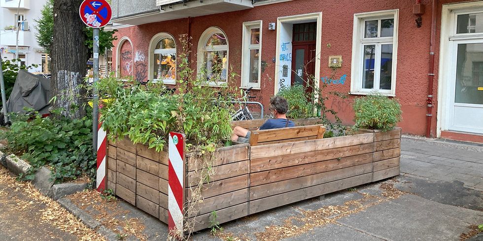 Parklet in der Bouchestraße