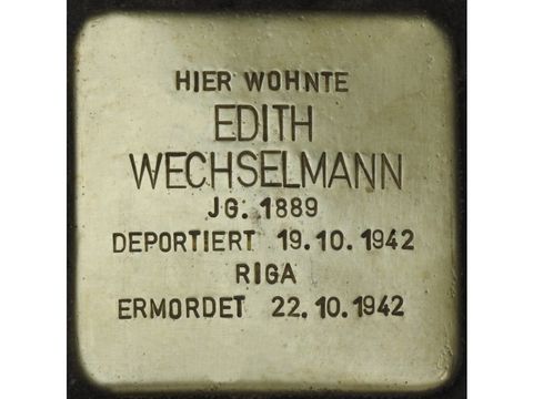 Bildvergrößerung: Stolperstein Edith Wechselmann