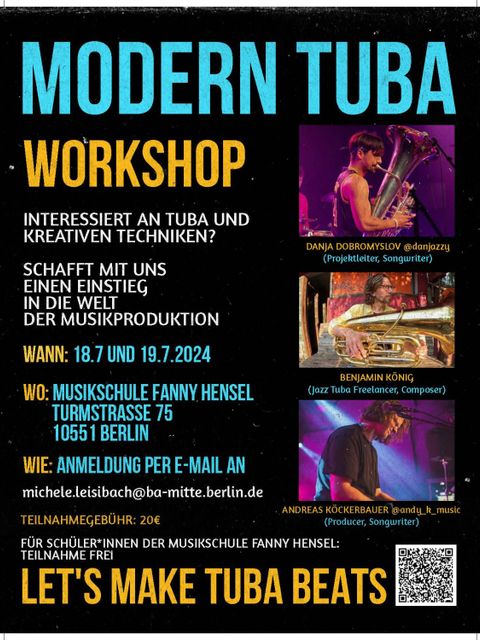 Bildvergrößerung: Plakat_Modern Tuba Workshop 2024