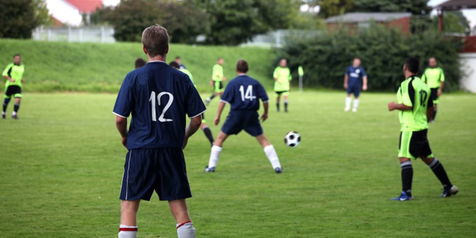 Szene eines Fußballspiels