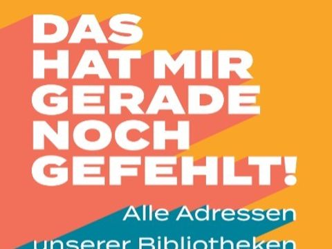 Titelblatt des Adressheftes der Bibliotheken