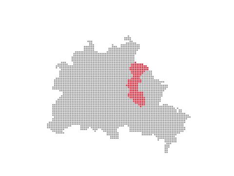 Pixel-Karte-Berlin - Lichtenberg