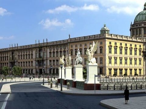 Das Schloss in einer Computersimulation