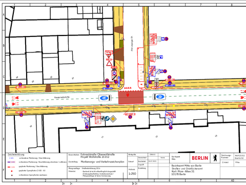 Bildvergrößerung: Verkehrszeichenplan Niederwallstr. / Alte leipzigerstr. 6-10