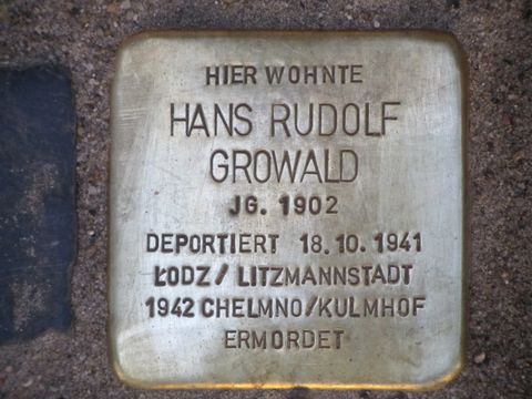 Stolperstein Hans Rudolf Growald