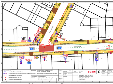 Bildvergrößerung: Verkehrszeichenplan Niederwallstr. / Kl. Jägerstr.