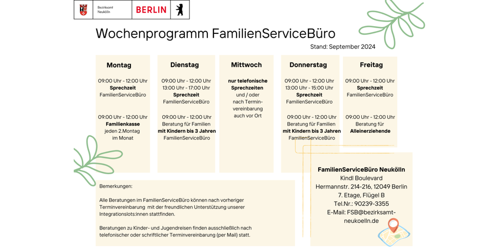 neuer FSB Wochenplan