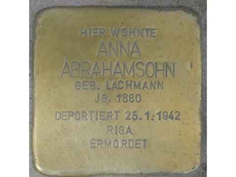 Stolperstein Anna Abrahamsohn