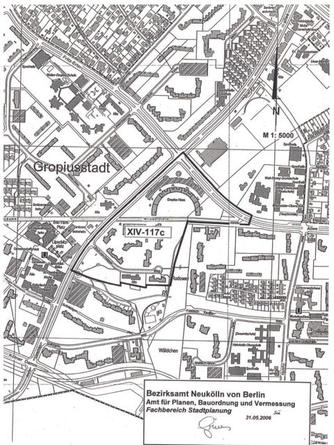 Bebauungsplan XIV-117c Übersichtsplan