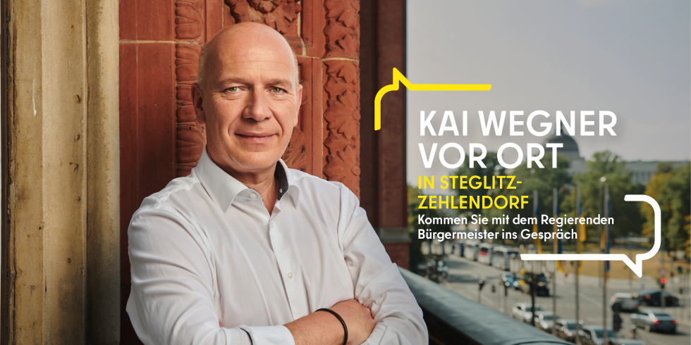 Kai Wegner vor Ort in Steglitz-Zehlendorf