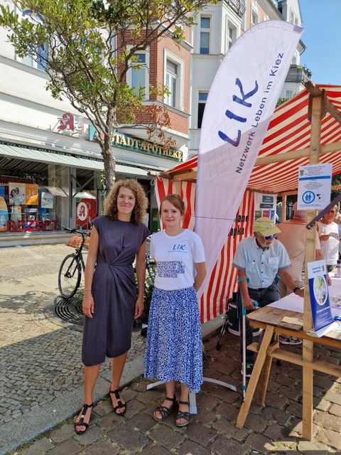 Sozialtag 2024 Fr. Leistner und LIK Akteurin