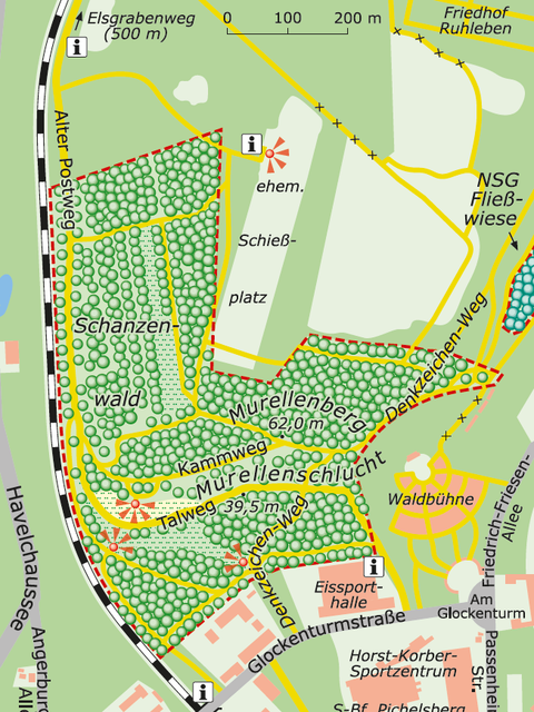 Bildvergrößerung: Karte des NSG Murellenschlucht und Schanzenwald