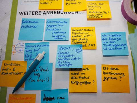 Post-its-Nachbarschaft