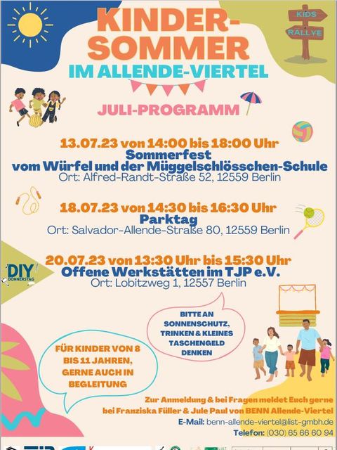 Bildvergrößerung: Plakat zum Kindersommer im Allende-Viertel