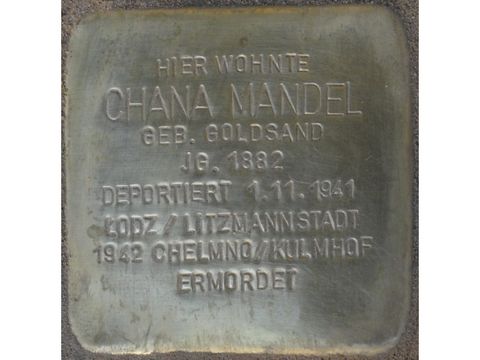 Bildvergrößerung: Stolperstein für Chana Mandel