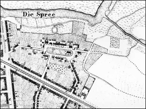 Stadtplan von Charlottenburg 1824, Ausschnitt