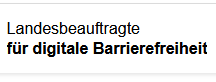 Schriftzug "Landesbeauftragte für digitale Barrierefreiheit"