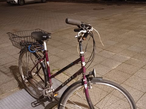 Lila-violettes Damenfahrrad