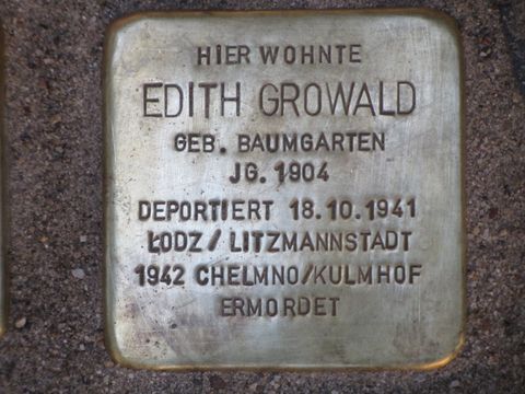 Stolperstein Edith Growald