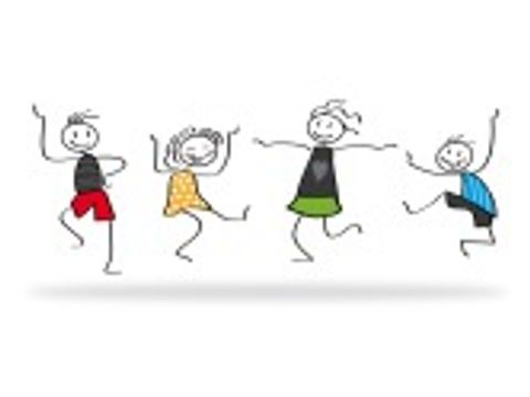 Bildvergrößerung: Strichmännchen tanzen